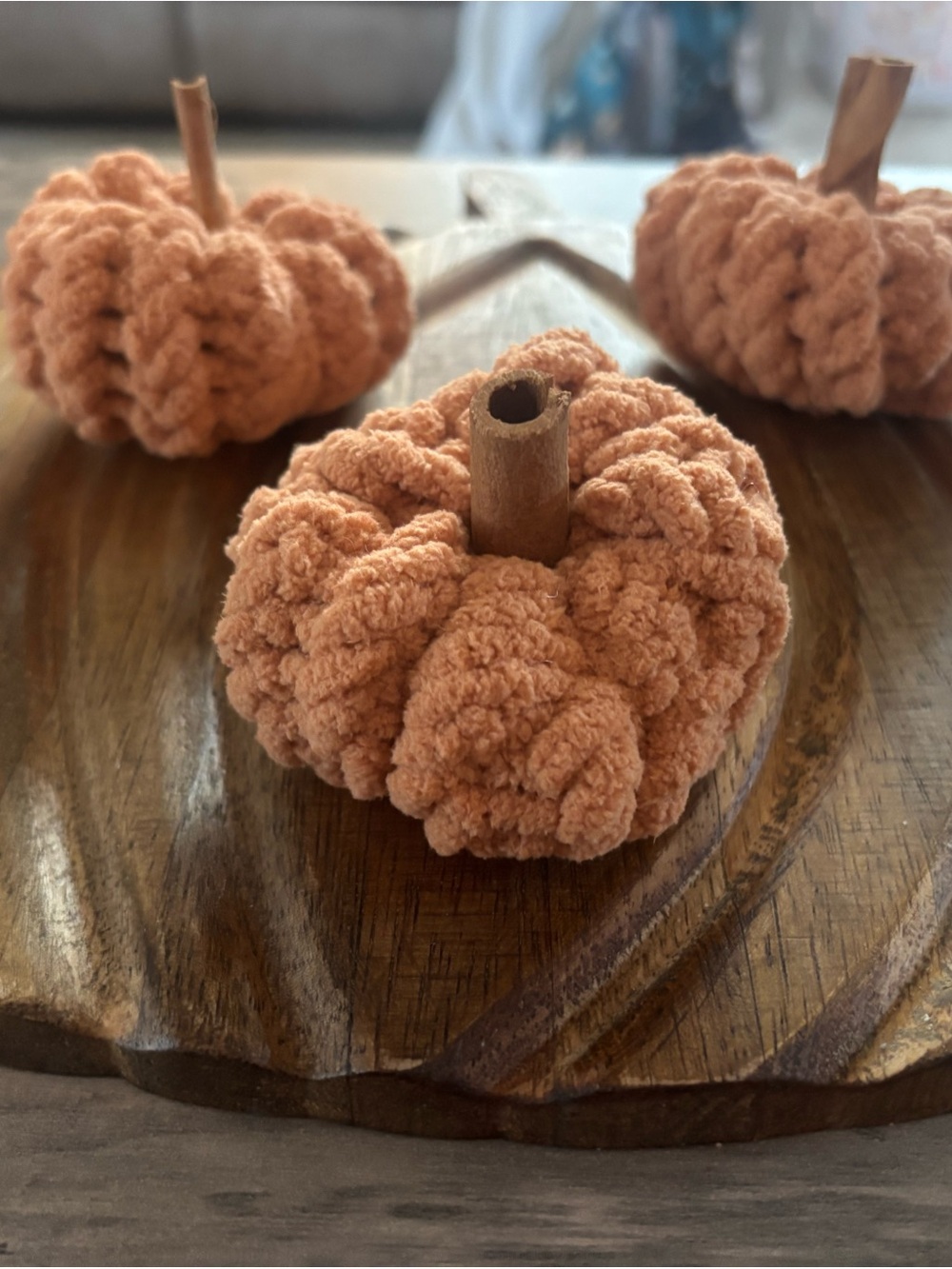 Handmade Plush Pumpkin Decor - Orange Fall Accent